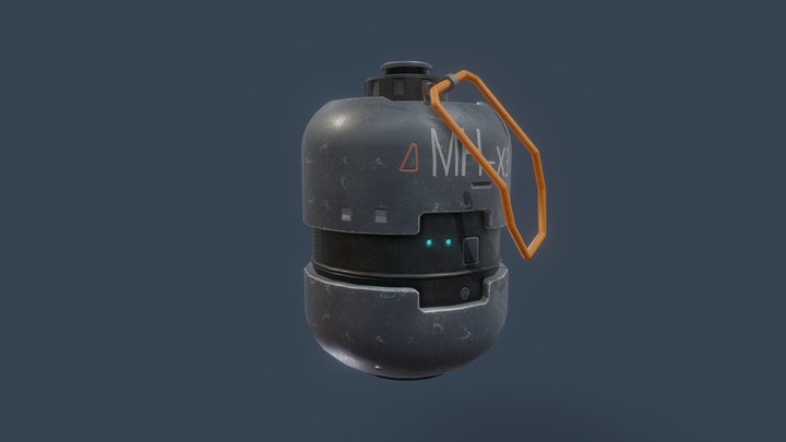 SciFi Grenade 3D Model