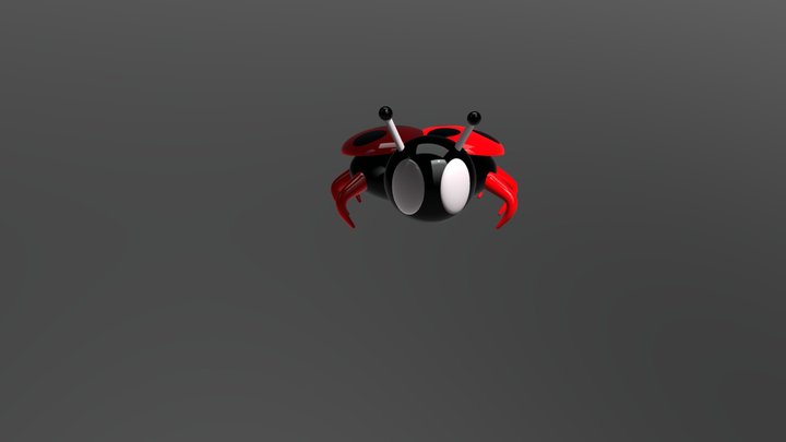 Laady Bug Standing3D 3D Model