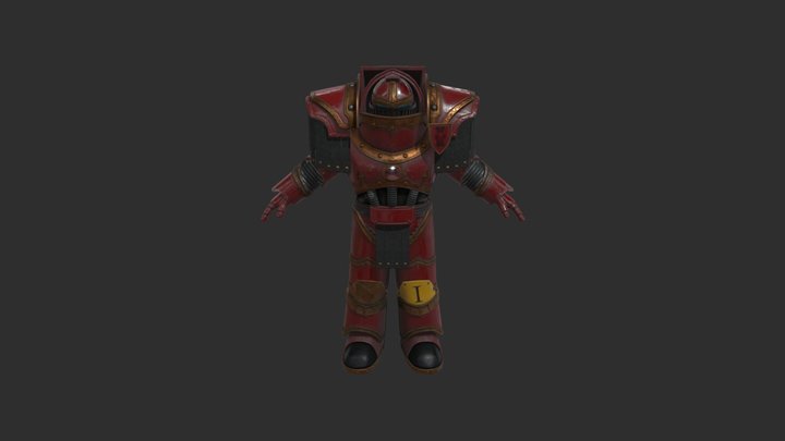 Red Hunters Cataphractii Terminator 3D Model
