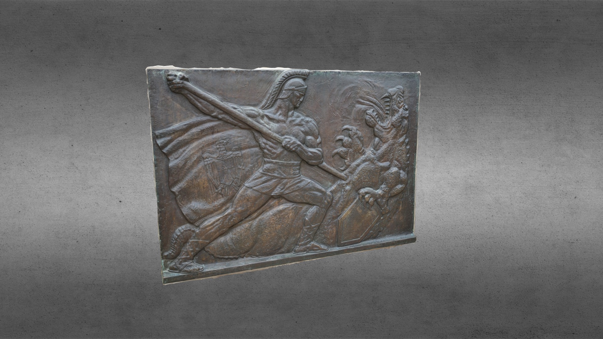 3D model Relief - This is a 3D model of the Relief. The 3D model is about a stone carving of a man and woman.