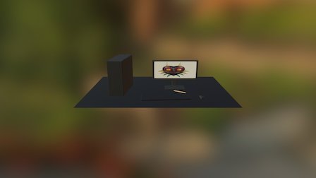 Sam G.'s Desk Scene 3D Model