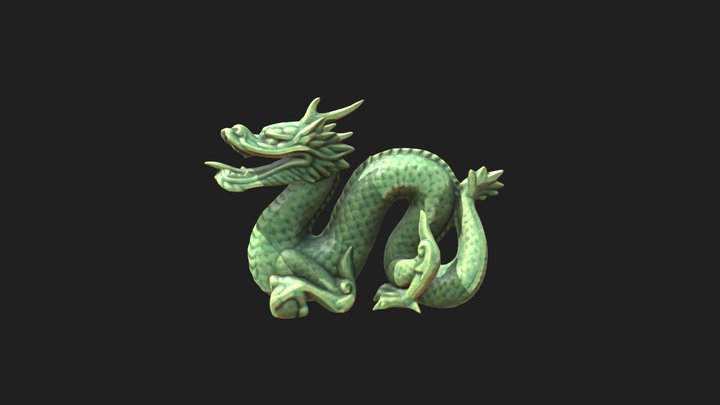 Stanford Dragon PBR 3D Model