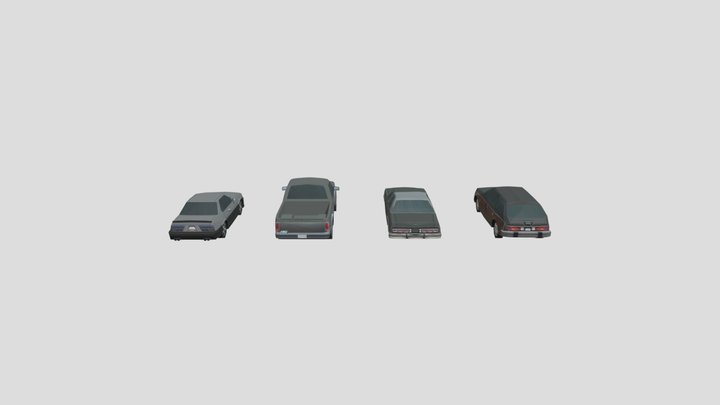 Cars Pack low poly 3D Model