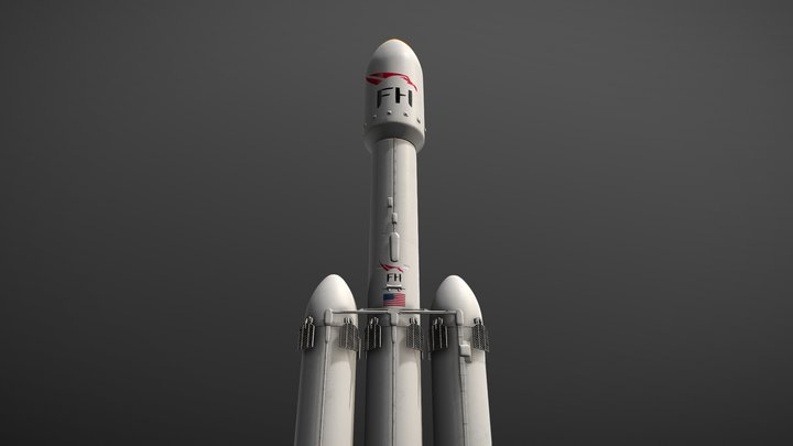 Space X - Falcon Heavy 3D Model