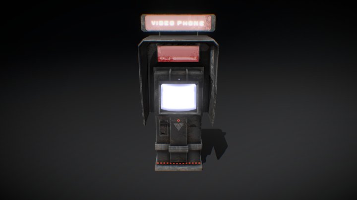 Cyberpunk Booth 3D Model