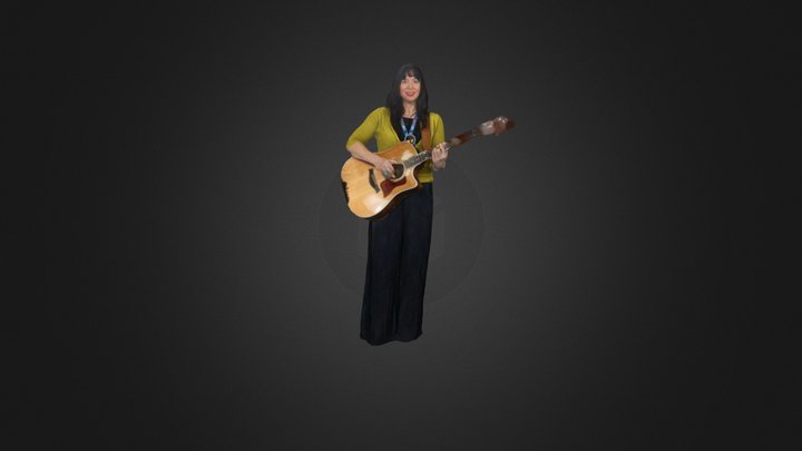 Andrea Harsell performance artist guitar 3D Model