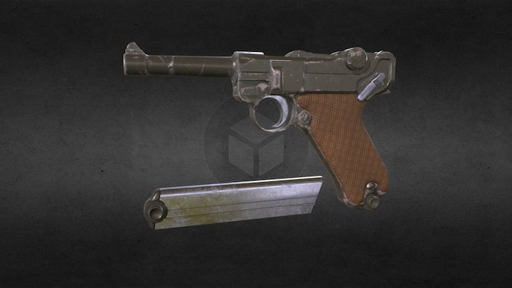 World War Object - Luger P08 3D Model