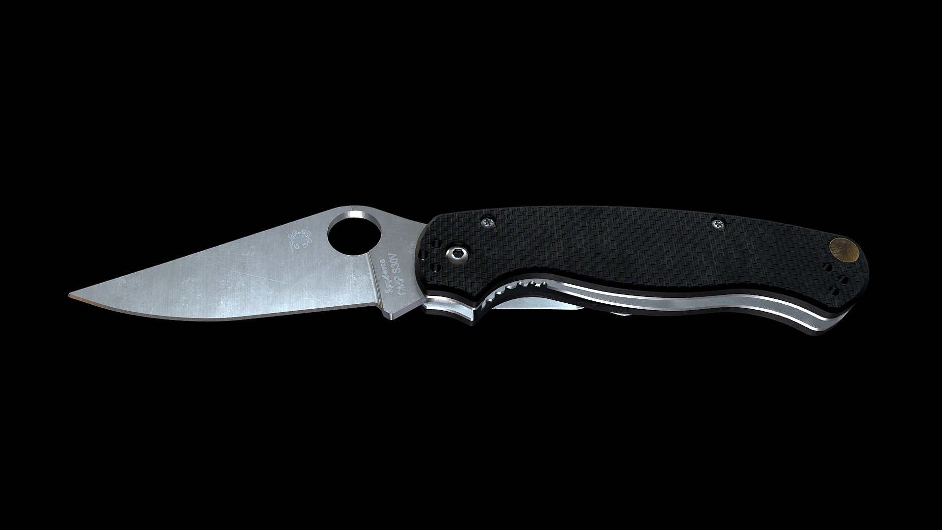 Knife spyderco 3D model by Victor L. (viclvp) [5d6a6fd] Sketchfab