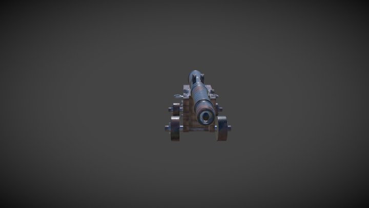 Cannon Textured 3D Model