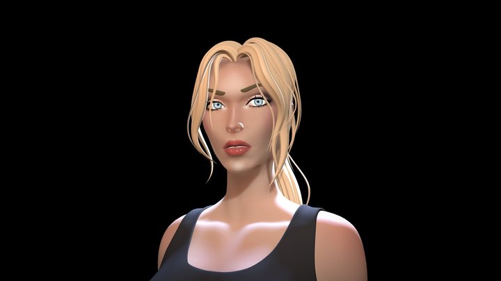 Blonde Girl 3D Model