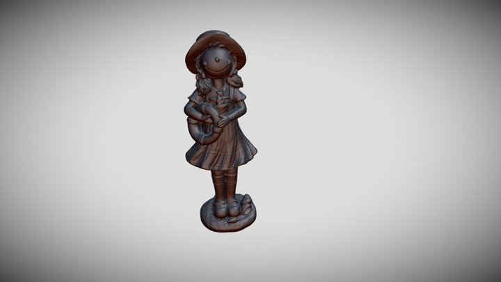 Statuette of a girl 3D Model
