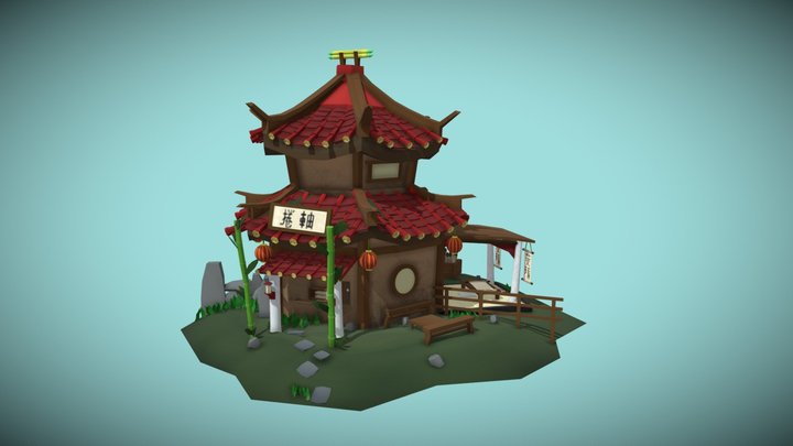 DAE Villages 2022 | Chinese Scroll Store 3D Model