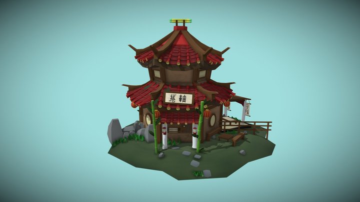 DAE Villages 2022 | Chinese Scroll Store 3D Model