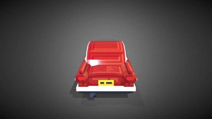 1950s Wingback Car 3D Model