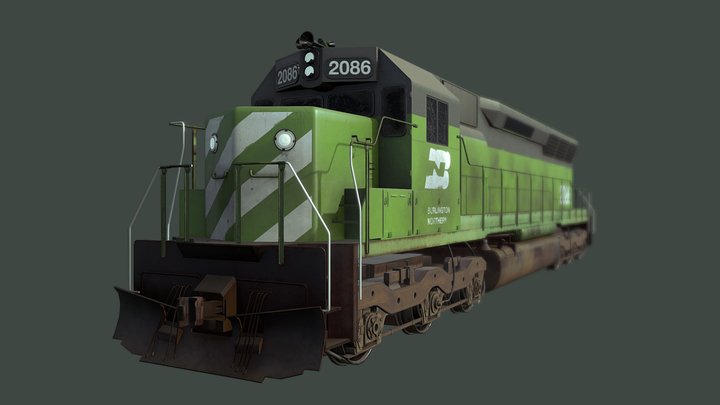 SD45 1a1 Train 3D Model