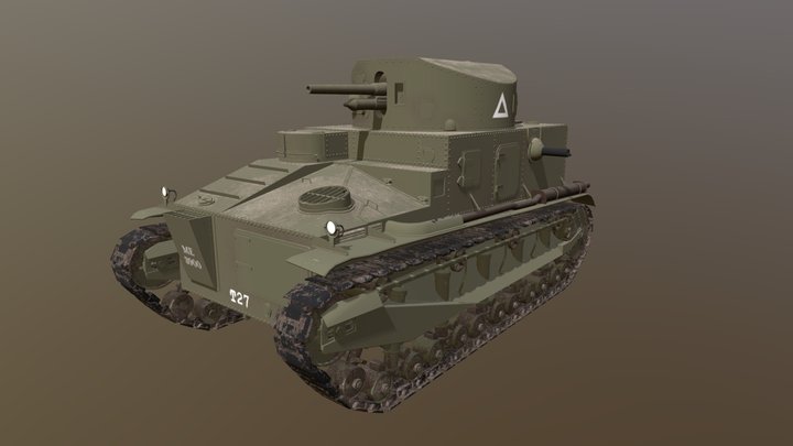Vickers Medium Tank Mk 1 3D Model