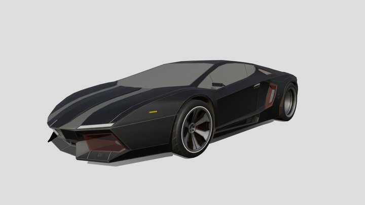 Cyberpunk Car "Nova" 3D Model