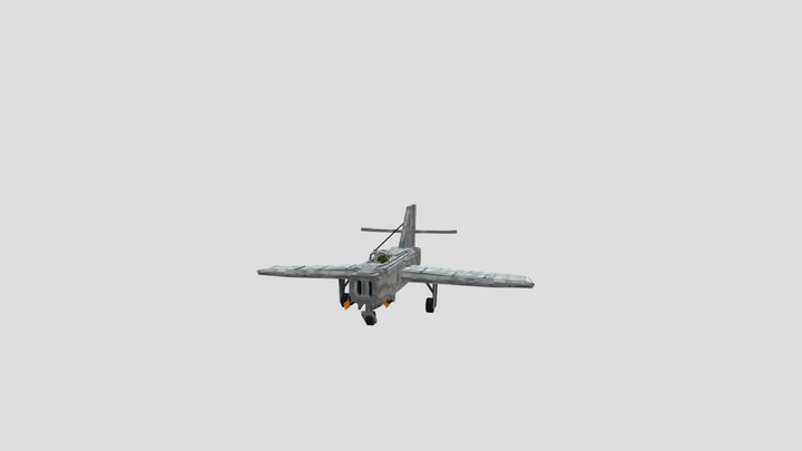 MIG-15 fighter jet minecraft 3D Model