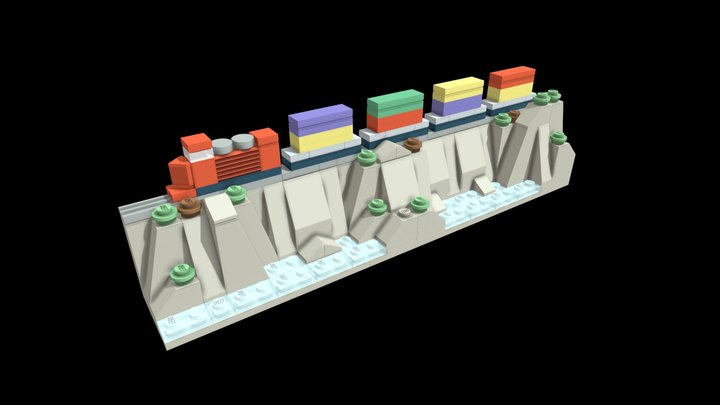 Lego Diesel-Electric Train 3D Model