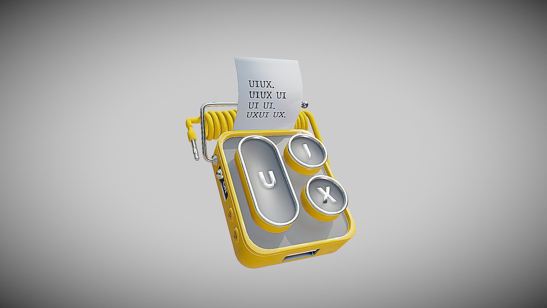 UI UX typing machine - Download Free 3D model by teryrocks32 (@mohammed ...