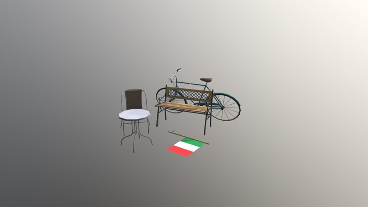 Q-Week Prop Scene 3D Model
