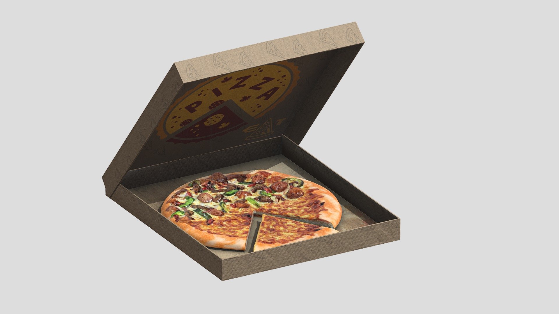 Frozen Pizza Low Poly PBR Realistic - Buy Royalty Free 3D model by ...