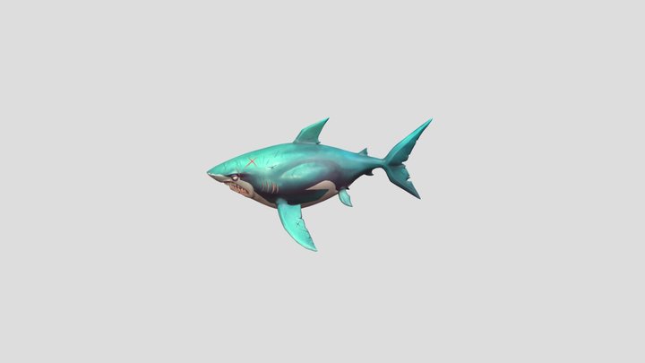 Hungry Shark Great White from hungry shark world 3D Model