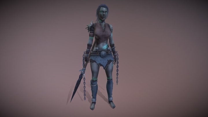 Corrupted Warrior – Dark Fantasy Character 3D Model