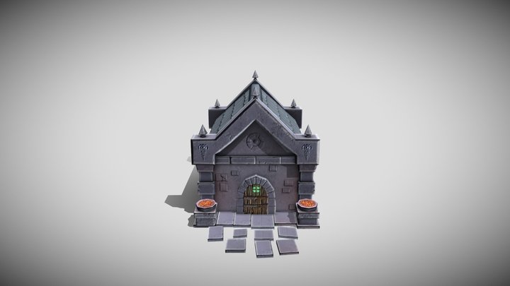 Mausoleum stylized 3D Model