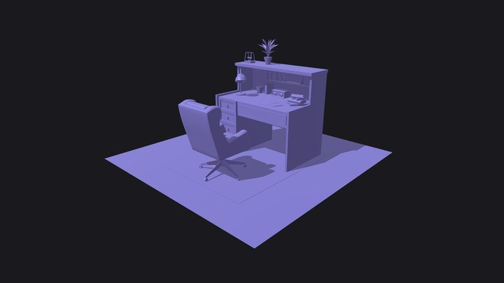 PROJEKT- BIURKO 3D Model