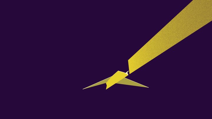 Yellow Starship 3D Model