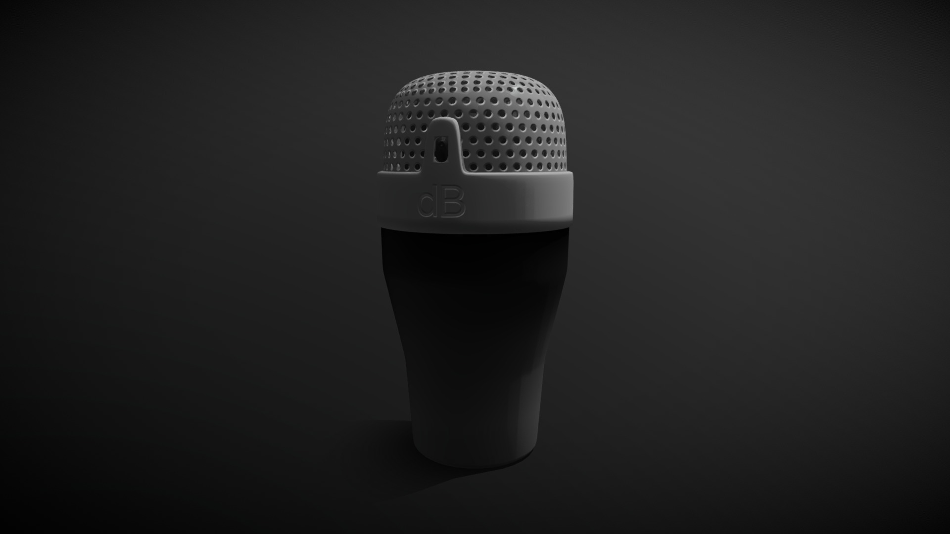 3D model Decibel by Azzaro - This is a 3D model of the Decibel by Azzaro. The 3D model is about a white cylindrical object with a white button on it.