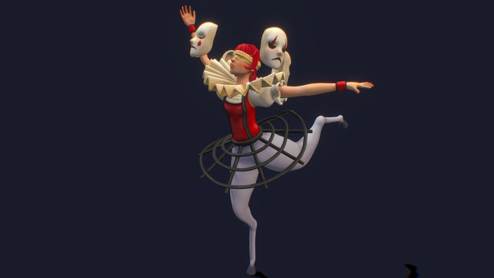 Dancer clown 3D Model