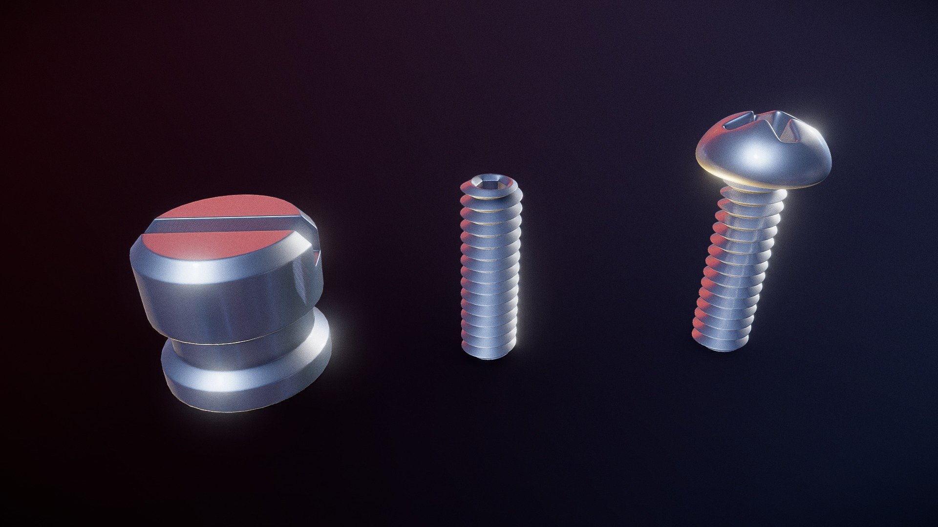 Screws set for guitar bridge