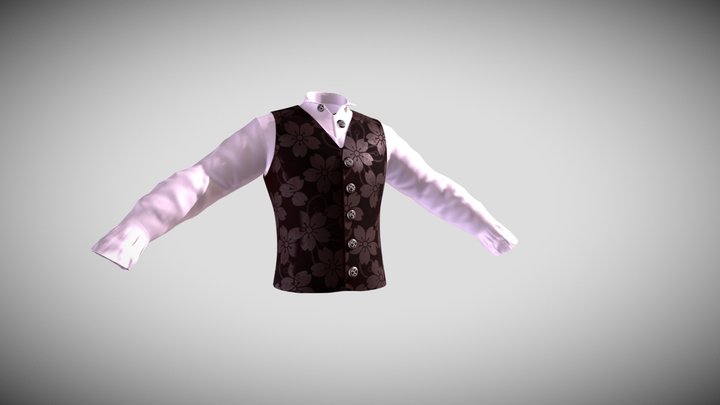 Victorian Shirt and Vest 3D Model