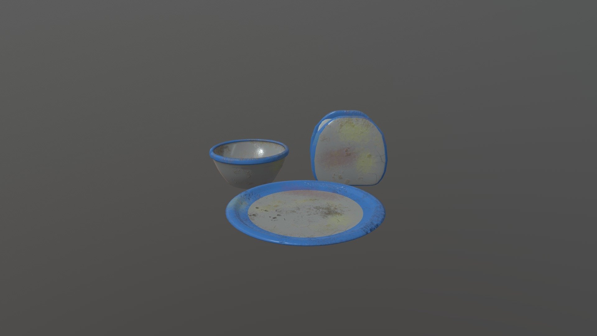 Napkin Holder, Plate, Bowl