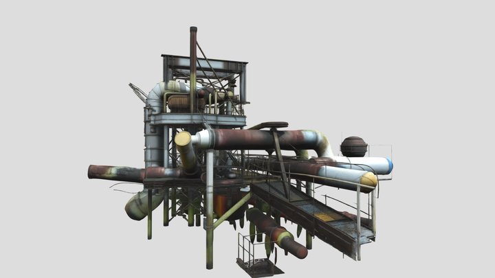Pauzhetsky geothermal power station platform – Free 3D Model STL