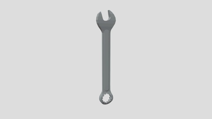 [Low-Poly] Wrench 3D Model