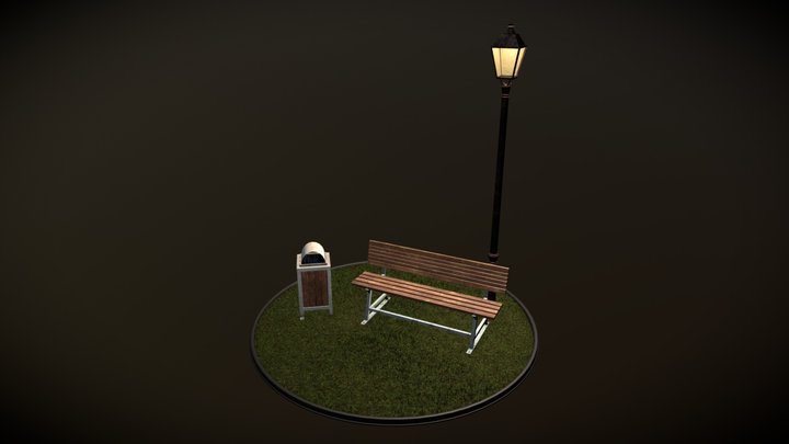 Park diorama 3D Model