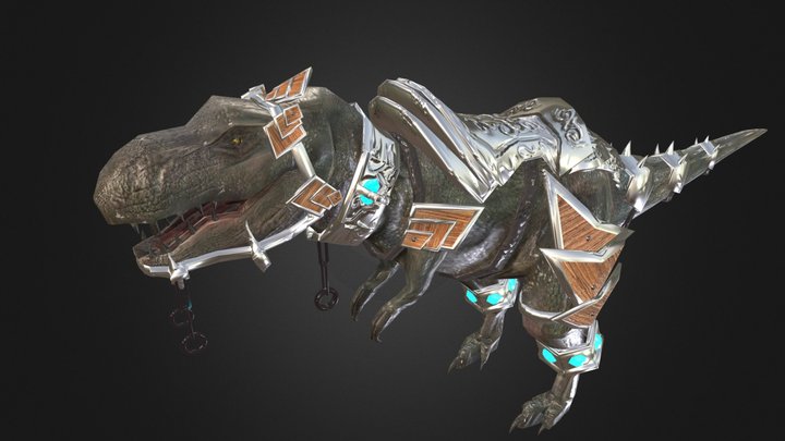 dinosaur mount(low poly) 3D Model