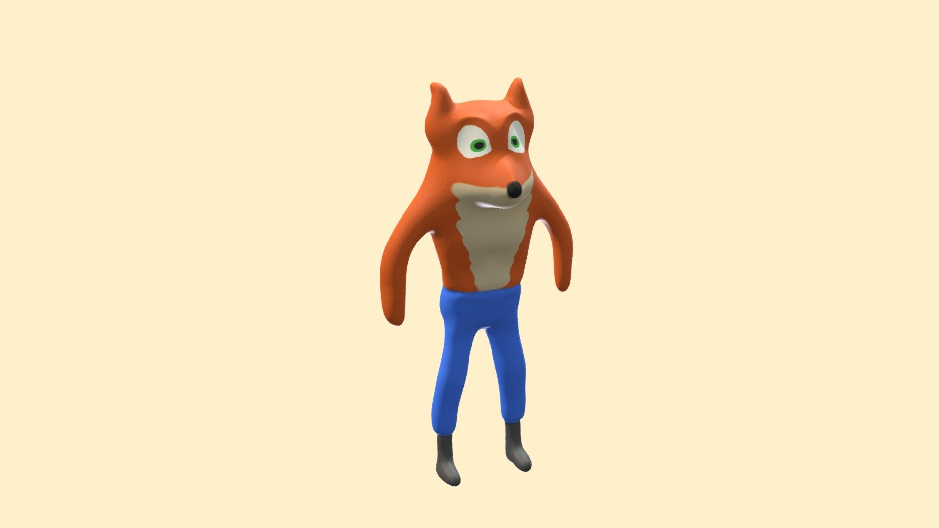 Weird Looking Fox with pants