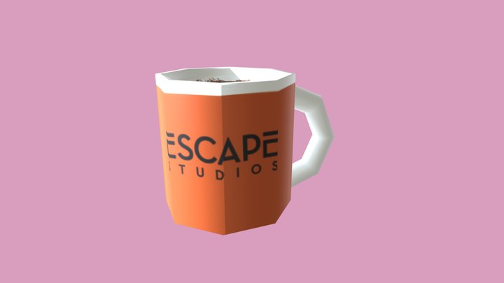 Hand painted Escape Mug 3D Model