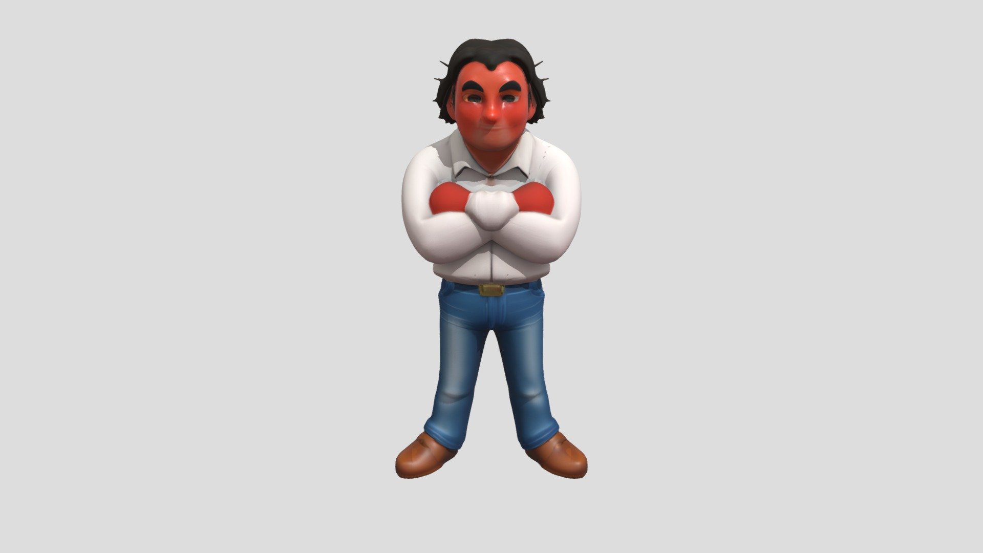 animated character with crossed arms - 3D model by IvanGastelu [5d81f1d ...