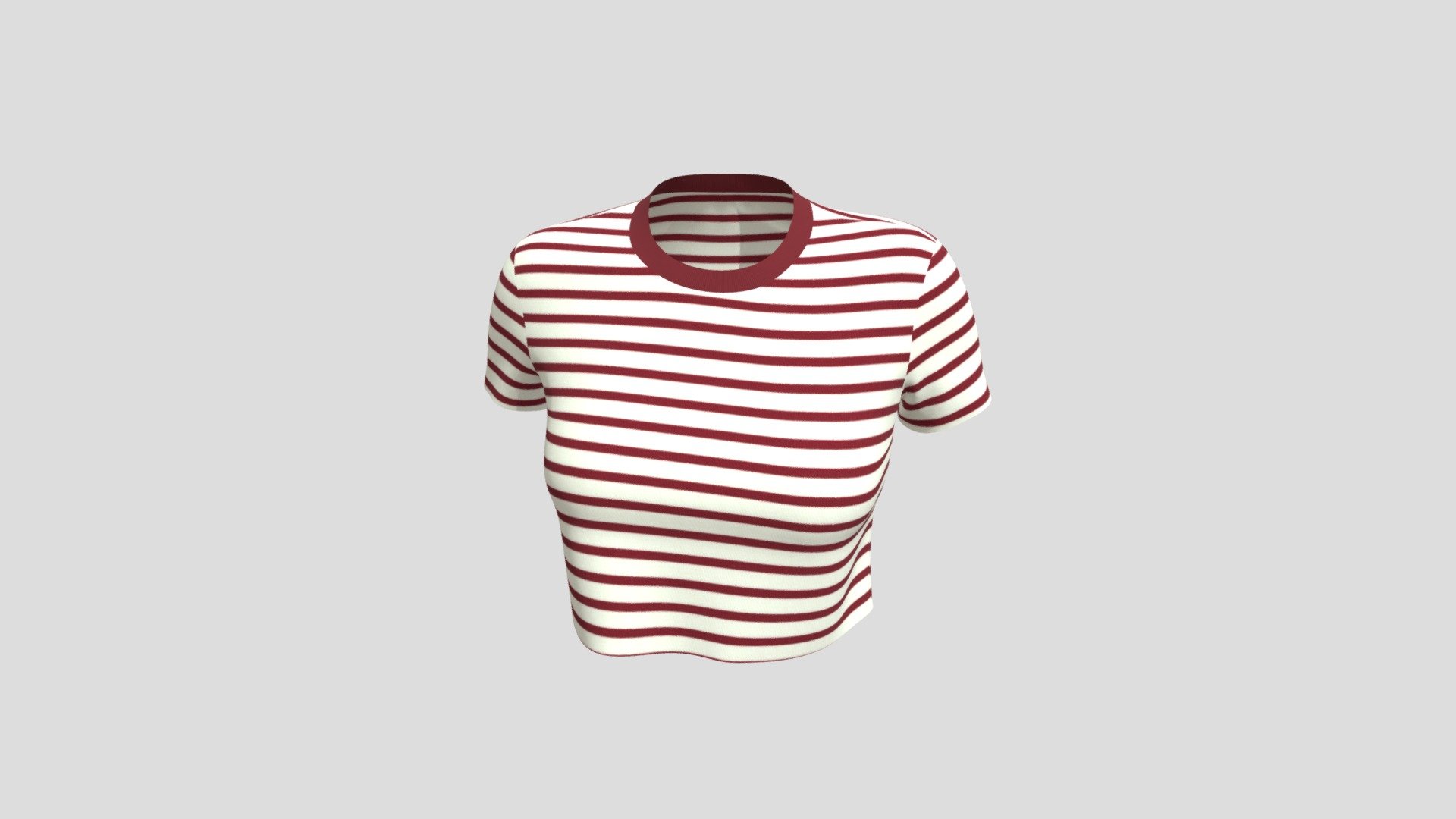 Striped corp top - 3D model by Zoey (@enZoey) [5d84dfd] - Sketchfab