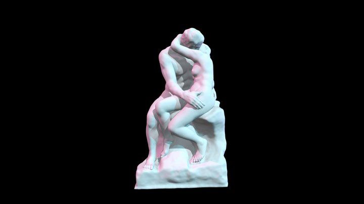 3d model of "The Kiss" by Auguste Rodin 3D Model