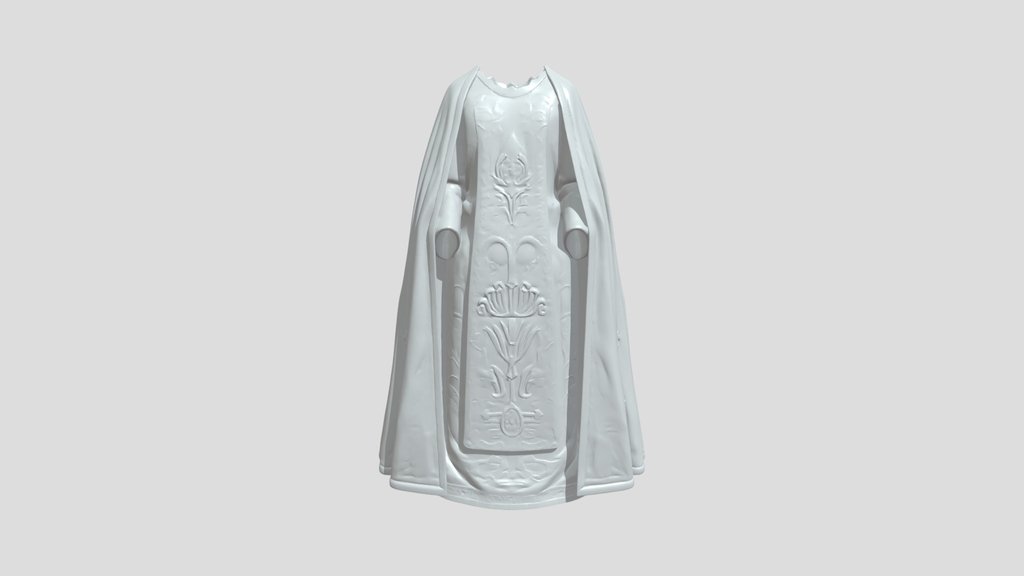 Embroidered ceremonial robe with mantle
