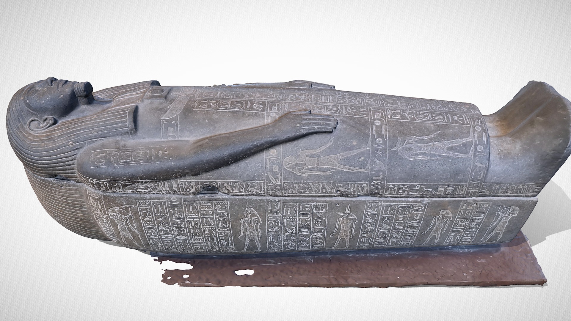 3D model King Psusennes sarcophagus - This is a 3D model of the King Psusennes sarcophagus. The 3D model is about a close-up of a military tank.