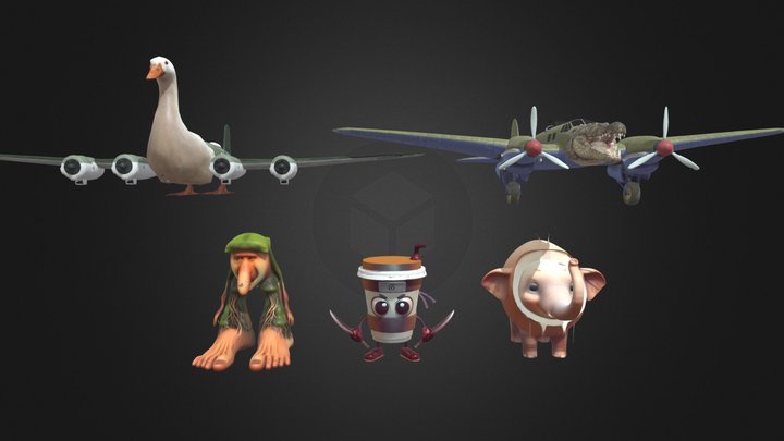 Italian memes pack one 3D Model
