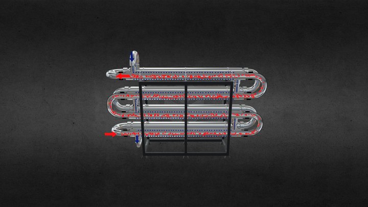 IntercambiadorCalor_CorteAnimado 3D Model