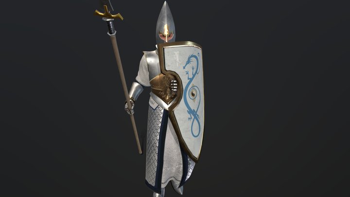 Elven spearman & swordsman 3D Model